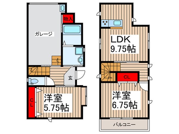 中宗岡５丁目戸建の物件間取画像